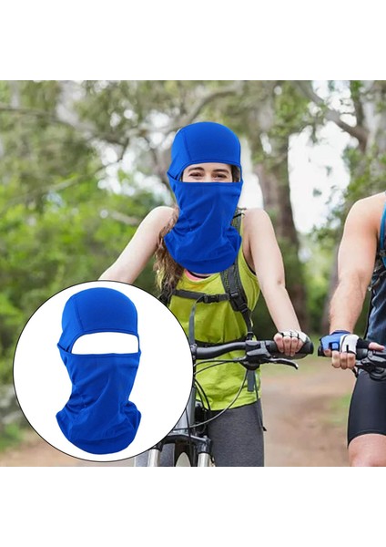 Kayak Sporları Için Alabilir Tam Balaclava Rüzgar Geçirmez Ş Mavi (Yurt Dışından)