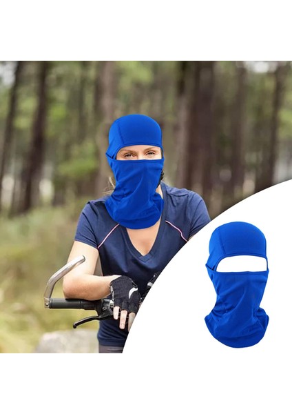 Kayak Sporları Için Alabilir Tam Balaclava Rüzgar Geçirmez Ş Mavi (Yurt Dışından)