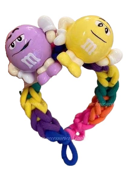 Kızlar Cesur Gökkuşağı Fasulye Yüksek Elastik Saç Aksesuarları (Yurt Dışından) fiyatları