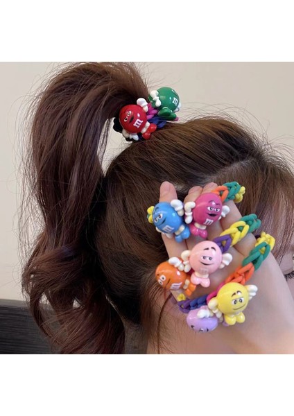 Kızlar Cesur Gökkuşağı Fasulye Yüksek Elastik Saç Aksesuarları (Yurt Dışından) indirimleri