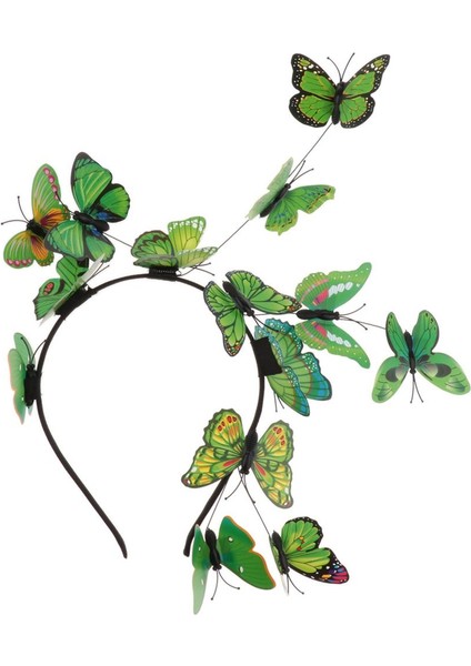 Prettyia 3D Kelebek Fascinator Kafa Bandı Saç Çember Parti Fotoğraf Sahne Yeşil (Yurt Dışından) fiyatları