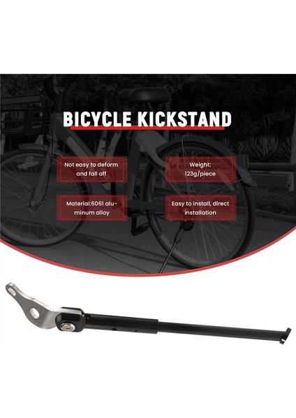 Alaşım Bisiklet Kickstand 16 Inç 349 Park Standı Brompton Pikes 3sixty Üç Katlı Arka Aks Kick Standı, Siyah (Yurt Dışından)