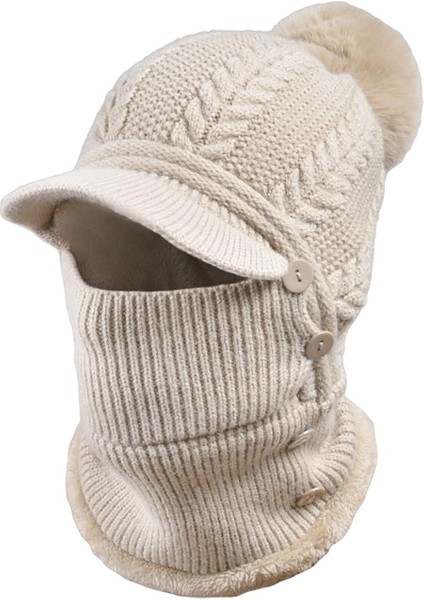 Kış Kayak Kap Eşarp Düğme Ş Örgü Balaclava (Yurt Dışından)