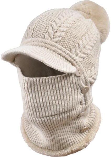 Kış Kayak Kap Eşarp Düğme Ş Örgü Balaclava (Yurt Dışından)