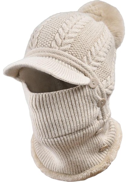 Kış Kayak Kap Eşarp Düğme Ş Örgü Balaclava (Yurt Dışından)