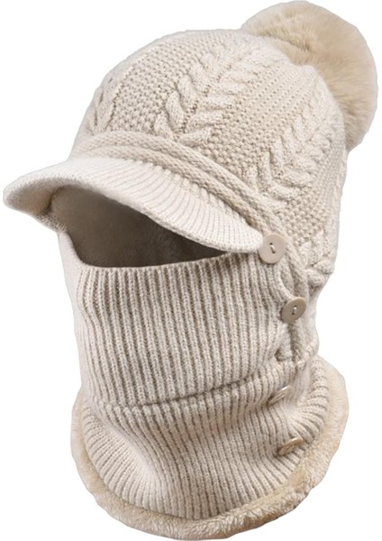 Kış Kayak Kap Eşarp Düğme Ş Örgü Balaclava (Yurt Dışından)
