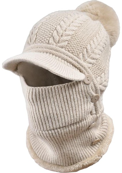 Kış Kayak Kap Eşarp Düğme Ş Örgü Balaclava (Yurt Dışından)