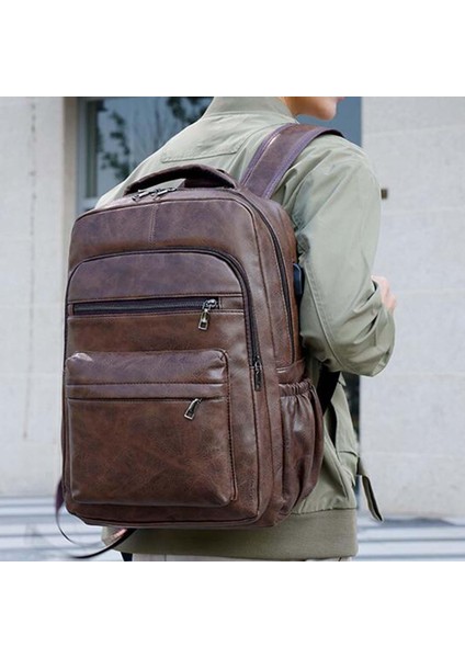 Alışveriş Ofisi Sırt Çantası Kahve Için Laptop Sırt Çantası Erkekler Taşınabilir Seyahat Sırt Çantası (Yurt Dışından)