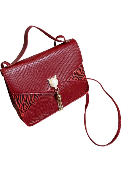 Kadın Flap Omuz Çantaları Yaz Açık Seyahat Için Moda Tote Çanta Kırmızı (Yurt Dışından) modelleri