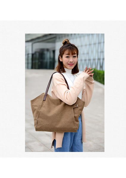 Kanvas Çanta Kadın Çantası 2023 Yeni Kore Versiyonu Tek Omuzlu Çanta Rahat Basit Vahşi Bayan Çanta (Yurt Dışından) fiyatları