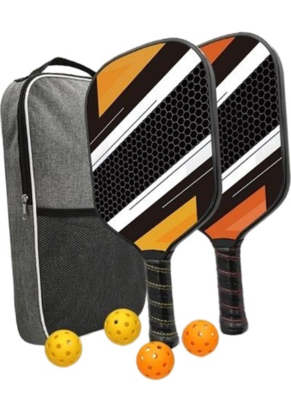 2 Premium Pickleball Paddle Raket Seti, 4 Pickleball Topu ve Siyah Çanta ile (Yurt Dışından)