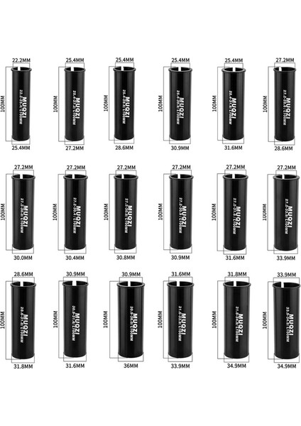 Koltuğu Sonrası Shim Alüminyum Alaşımlı Koltuk Direği Adaptü Azaltma 100MM 28.6-31.8 (Yurt Dışından)