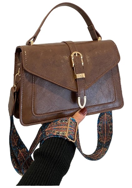 Yeni Moda Tek Omuz Çapraz Çapraz Küçük Kare Çanta Vintage Çanta (Yurt Dışından)