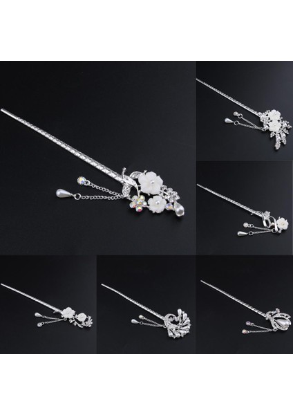 El Yapımı Çin Dangle Çiçek Saç I Çubukları Slayt Klipler - 1 (Yurt Dışından) indirimleri