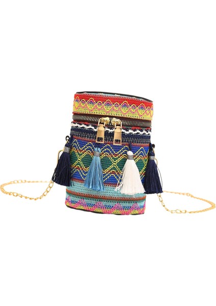 Hippie Boho Crossbody Omuz Çantası Yeşil (Yurt Dışından)