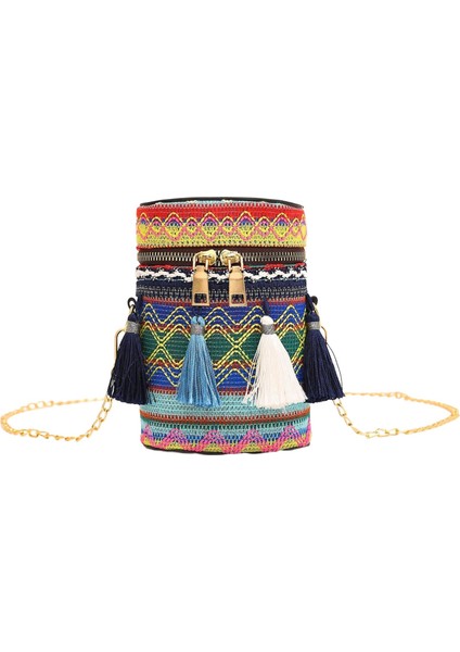 Hippie Boho Crossbody Omuz Çantası Yeşil (Yurt Dışından)