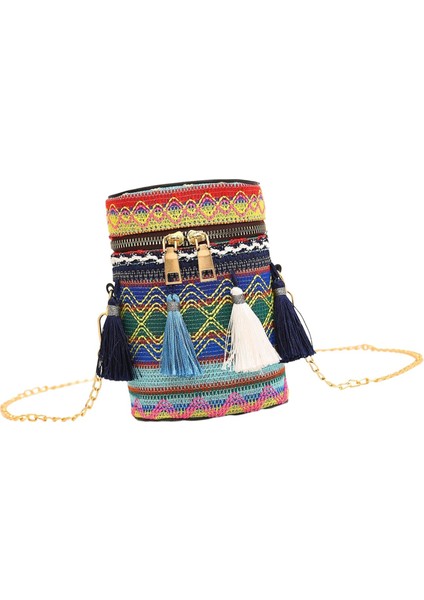 Hippie Boho Crossbody Omuz Çantası Yeşil (Yurt Dışından)