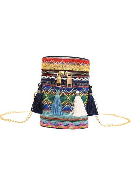 Hippie Boho Crossbody Omuz Çantası Yeşil (Yurt Dışından)