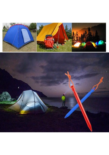 6 Paket Ağır Hizmet Tipi Alüminyum Alaşım Çadır Kazı Y-Işın Çadır Çadır Çadırı Tırnak Aksesuarları Açık Mavi (Yurt Dışından)