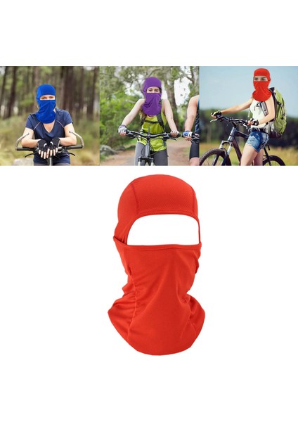 Balaclava Baş Örtüsü Güneş Korumalı Eşarp Kırmızı (Yurt Dışından)