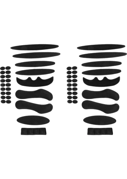 2 Paket Evrensel Bisiklet Yedek Sünger Ped Seti Kask Yastıkları Kiti Bisiklet Bisiklet Motosiklet Kaskı, Siyah (Yurt Dışından)