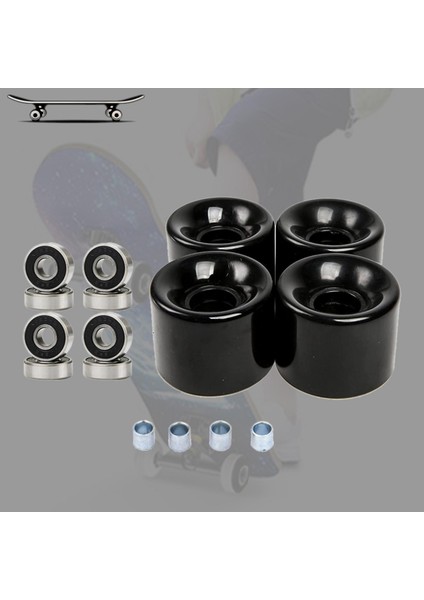 4'lü Longboard Tekerleği 60MM 78A Rulmanlar Kapaklı (Yurt Dışından) fırsatları