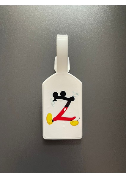 Mickey Tasarımlı Harfler Bagaj Çanta Bavul Etiketi