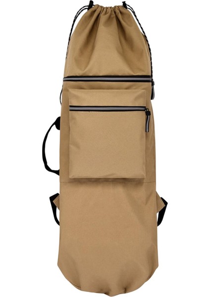 Kaykay Sırt Çantası Kaykay Çantası Ayarlanabilir Askılı Çanta Su Geçirmez Spor Haki 90CMX33CM (Yurt Dışından)