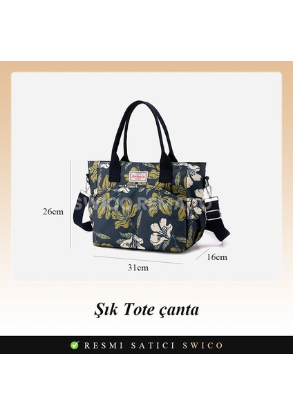 Kadınlar Için Büyük Kapasiteli Çiçek Baskılı Omuz Çantası Tote Çanta (Yurt Dışından) fiyatları