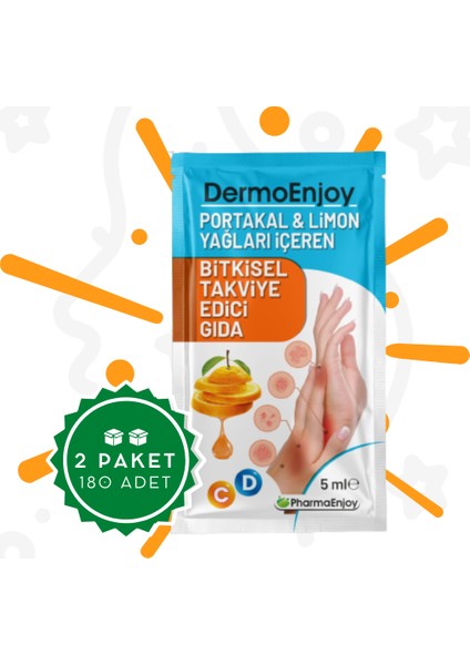 Dermoenjoy - Dermatolojik Bitkisel Takviye Edici Gıda - 180 Adet