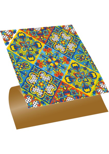 Kendinden Yapışkanlı Talavera Desenli Pvc Karo 30X30 cm (4 Adet) 0,36 M2