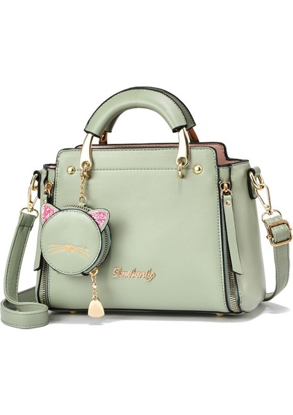Kadınlar Için Çanta 2023 Yeni Moda Tatlı Bayan Çanta Kore Tarzı Rahat Kişilik Kedi Omuz Crossbody Çanta Moda (Yurt Dışından)