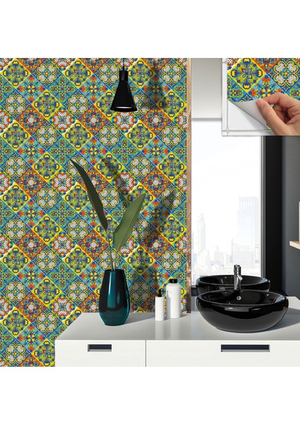 Kendinden Yapışkanlı Talavera Desenli Pvc Karo 30X30 cm (4 Adet) 0,36 M2 fırsatları