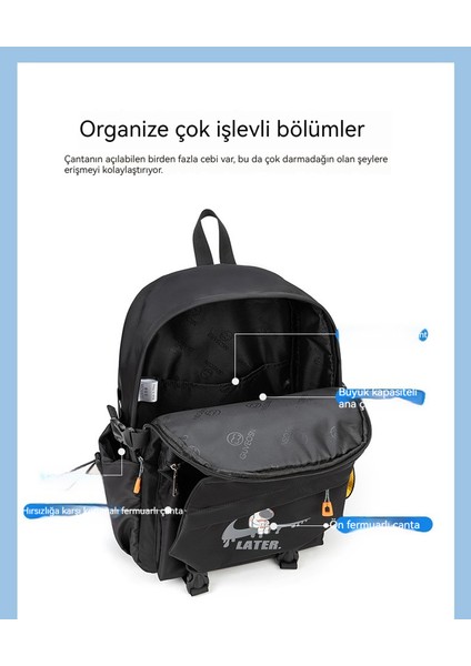 Astronot Sırt Çantası Erkek Seyahat Sırt Çantası Ortaokulu Lise Üniversite Öğreticisi Okul Çantası Bilgi Çantası (Yurt Dışından)