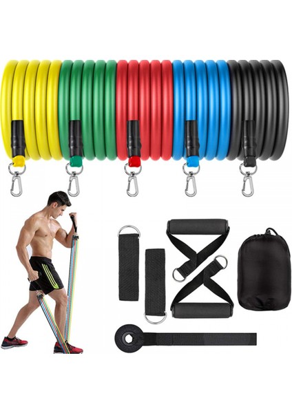 Direnç Bantları Seti, Kapı Ankrajlı Egzersiz Bantları, Tutma Kolları, Taşıma Çantası, Direnç Eğitimi Için Bacak Bilek Kayışları (Yurt Dışından)