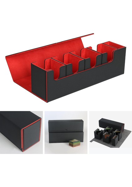 Tcg Siyah Kırmızı Için Sağlam Kart Güverte Kutusu Tutucu Organizer Depolama Depolama Depolama (Yurt Dışından) indirimleri