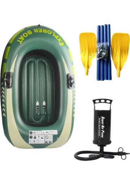 Balıkçı Sahili Için Şişme Kayık Pvc Şişme Bot Açık Rafting 1 Kişi Kürek ile (Yurt Dışından)