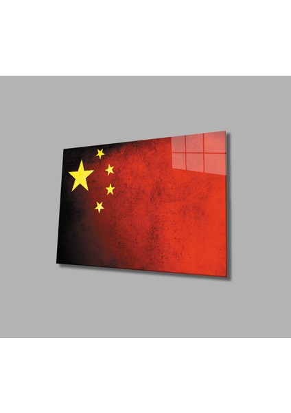 Çin Bayrağı Cam Tablo ,china Flag