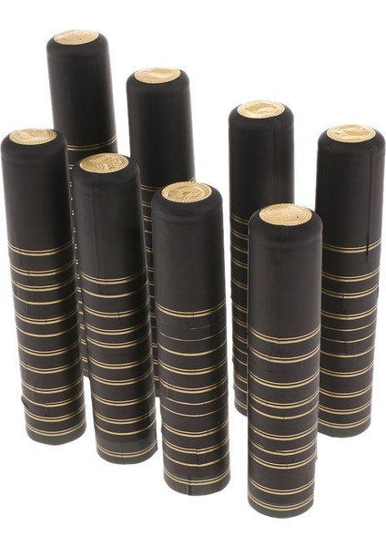 100 Şişe Kapsülleri Şişe Üstleri Küçülür Final Kollu 32MM - (Şeritler) 60MM Yüksek (Yurt Dışından)