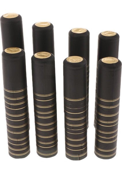 100 Şişe Kapsülleri Şişe Üstleri Küçülür Final Kollu 32MM - (Şeritler) 60MM Yüksek (Yurt Dışından)