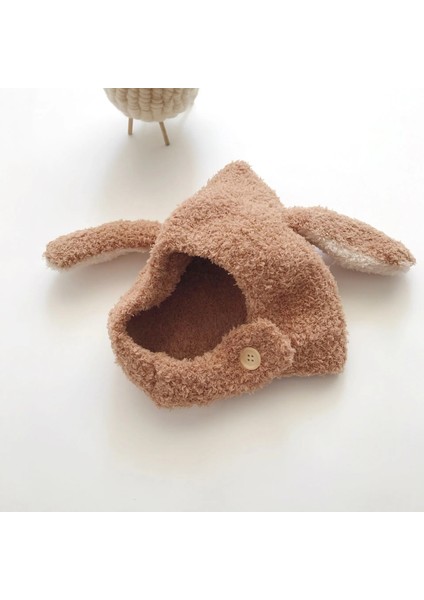 Cicibears Yumuşak Peluş Kulaklı Çocuk Şapka - Haki (Yurt Dışından)