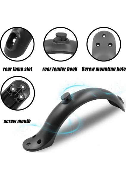 Xiaomi M365 ve 1 S Elektrikli Scooter Fren Lambası Çamur Çamurluk Kanca Parçaları Için Arka Lambası ile Yedek Parça Tamir (Yurt Dışından) fırsatları