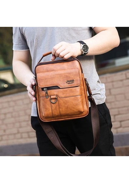 Iş Eğlence Deri Duyarlı Dikey Crossbody Çanta (Yurt Dışından)