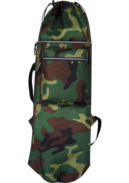 Kaykay Sırt Çantası Kaykay Çantası Ayarlanabilir Askılı Çanta Su Geçirmez Spor Yeşil 84CMX32CM (Yurt Dışından)