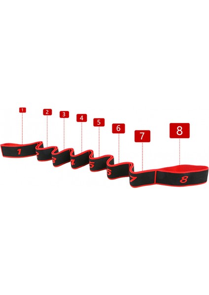 Direnç Latin Bantları, 8 Döngü Direnç Egzersiz Bantları, Latin Egzersiz Bandı, Yoga Pilatus Için Elastik Egzersiz Bandı (Yurt Dışından) fırsatları