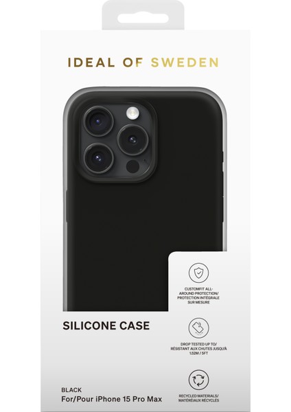 Silicone Case iPhone 15 Pro Max Telefon Kılıfı Siyah