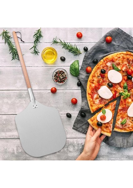 Strade Store Mutfak Fırın Stili Için Ahşapı Alüminyum Pizza Kürek Çıkarılabilir (Yurt Dışından)