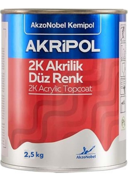 Akzonobel 2k Akrilik Boya Ral 5005 Sinyal Mavi 2,5 kg