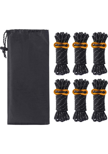 Guyline Çadır Kordonları Açık Kamp Siyahı Için Gerginlikle Hafif (Yurt Dışından)
