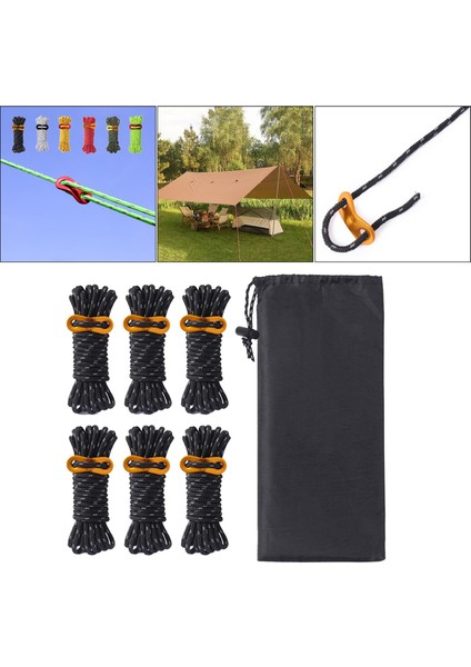 Guyline Çadır Kordonları Açık Kamp Siyahı Için Gerginlikle Hafif (Yurt Dışından) modelleri